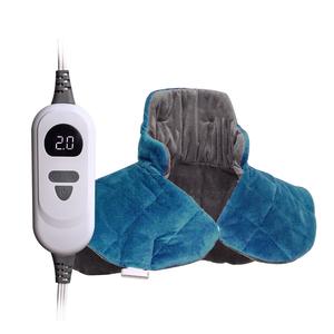 Ambershine 18''x22'' Soft Microfiber Weighted Neck & Shoulder Heating Pad, 2.5lbs with 6 Temperature Settings & 4 Auto-Off Timers(Gray and Blue) Stockist Online