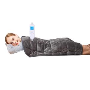 Ambershine Weighted Heating Pad 17''x33'' XXXL King Size, 6lbs with Fast-Heating Technology&10 Temperature Settings, Flannel Electric Heating Pad/Pain Relief for Back/Neck/Shoulders/Abdomen/Legs Buy Cheap Best Wholesale