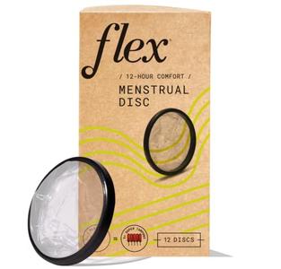 Flex Menstrual Discs | Disposable Period Discs | Reduce Cramps & Dryness | Beginner-Friendly Tampon Alternative | Capacity of 5 Super Tampons | Made in Canada | 12 Count Free Shipping With Paypal