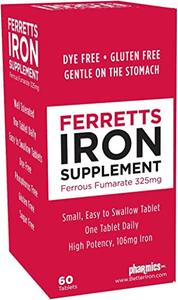 Ferretts Tablets Iron Supplement (325 mg Ferrous Fumarate) (Pack of 3) 2025 Cheap Pice