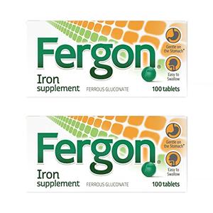Fergon High Potency Iron Supplement Tablets, 100 Count, Pack of 2 Outlet Pices