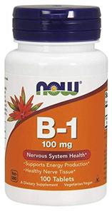 NOW Foods Vitamin B-1 (Thiamine) 100mg, 100 Tablets (Pack of 2) Free Shipping Sale Online
