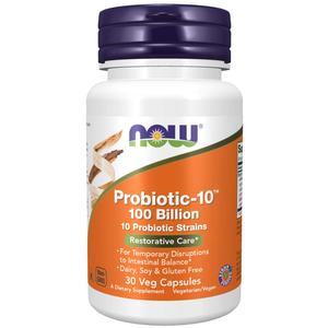 NOW Supplements, Probiotic-10, 100 Billion, with 10 Probiotic Strains,Dairy, Soy and Gluten Free, Strain Verified, 30 Veg Capsules Cheap Sale Best Wholesale