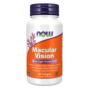 NOW Supplements, Macular Vision Softgel, Eye Health, Eye Support, 50 Softgels Free Shipping Shop