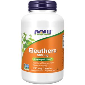 NOW Supplements, Eleuthero (Eleutherococcus senticosus) 500 mg, Adaptogenic Herb*, 250 Veg Capsules Clearance Low Pice