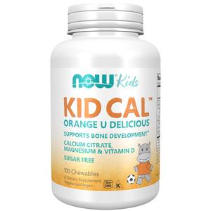 NOW Supplements, Kid Cal with Calcium Citrate, Magnesium and Vitamin D, Tart Orange, 100 Chewables, packaging may vary Clearance Low Pice Fee Shipping