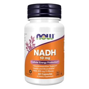 NOW Supplements, NADH (Reduced Nicotinamide Adenine Dinucleotide) 10 mg with 200 mg D-Ribose, 60 Veg Capsules Cheapest Pice Cheap Online