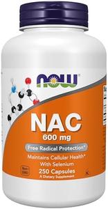 NOW Supplements, NAC (N-Acetyl Cysteine) 600 mg with Selenium, 250 Veg Capsules Discount Amazon