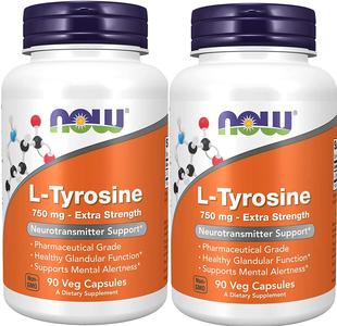 Now Foods: L-Tyrosine Neurotransmitter Support 750 mg, 90 Caps (2 pack) Marketable