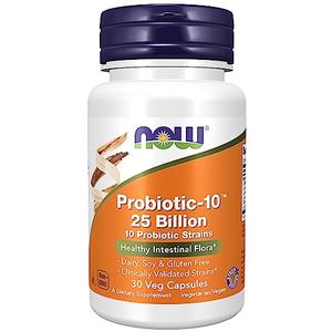 NOW Supplements, Probiotic-10, 25 Billion, with 10 Probiotic Strains, Dairy, Soy and Gluten Free, Strain Verified, 30 Veg Capsules With Mastercard Cheap Pice
