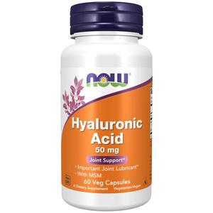 NOW Supplements, Hyaluronic Acid 50 mg with MSM, Joint Support*, 60 Veg Capsules (Pack of 1) Buy Cheap With Mastercard