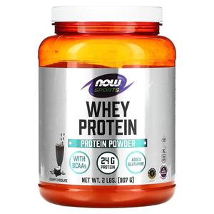 NOW Sports Nutrition, Whey Protein, 24 G With BCAAs, Creamy Chocolate Powder, 2-Pound Shop For Sale