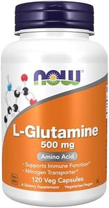 NOW Foods Supplements, L-Glutamine 500 mg, Nitrogen Transporter*, Amino Acid, 120 Veg Capsules Outlet Geniue Stockist