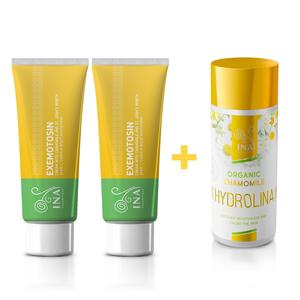 Achetez 2 Crmes pour le Psoriasis, l'eczma et les peaux irrites, Recevez 1 Eau de camomille bio gratuite Clearance 100% Original