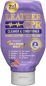 Leather CPR Cleaner and Conditioner - Made in USA, Leather Furniture Cleaner and Conditioner for Couch, Leather Conditioner for Purses, Shoes, Jackets, Car Leather Cleaner, Leather Restore -18oz For Cheap Online