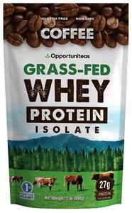 Opportuniteas Coffee Whey Protein Powder - Low Carb & Keto Friendly - Grass Fed Whey Isolate Colombian Coffee - 60 mg Caffeine for Energy - Pre or Post Workout Drink Mix, Shake & Smoothies - 1 lb Buy Cheap Pay With Paypal