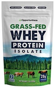 Opportuniteas Grass Fed Whey Protein Powder Isolate - Unflavored - Low Carb Keto & Paleo Diet Friendly - Pure Grass-Fed Protein for Shakes, Smoothies, Drinks & Recipes- Non GMO & Gluten Free - 1 Pound Footlocker Finishline For Sale