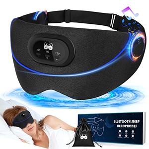 LC-dolida Sleep Headphones, White Noise Bluetooth Sleep Mask Wireless Silk Eye Mask with Timing, Sleep Mask with Bluetooth Headphones for Side Sleepers Travel Yoga, Cool Gifts for Men Women Free Shipping Purchase