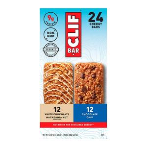 CLIF Bar Box of 24 Energy Bars Chocolate Chip and White Chocolate Macadamia Nut Visit New Cheap Pice