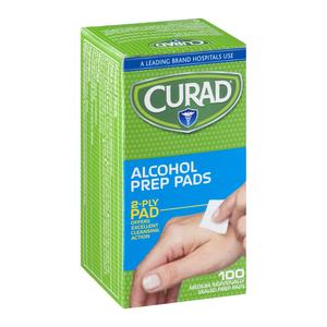 Curad Alcohol Swabs Antiseptic Prep Wipes 400 Count Sterile Medium Pads Individually Sealed - Pre-injection Skin Prepping. - Contains 70% Isopropyl Alcohol. 4 x 100 Count Total: 400 Pads Included Outlet Largest Supplier