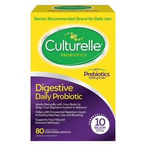 Culturelle Digestive Health Probiotic, 80 Capsules Cheap Sale Free Shipping