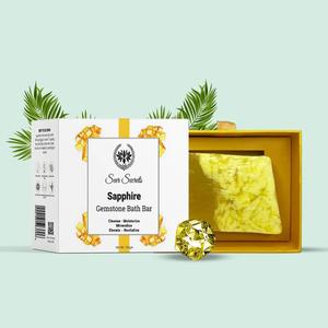 Sapphire Gemstone Bath Bar, 161gm Cheap Pice Outlet