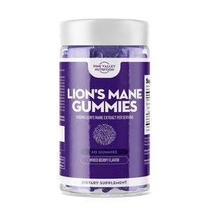 Pine Valley Nutrition Lion's Mane Mushroom Gummies - Vegan, High Strength 1000mg for Enhanced Memory, Energy & Focus Support, Delicious Mixed Berry Flavor - 60 Gummies Purchase Sale Online