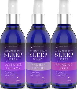 Pillow Sleep Spray Mist for Deep Sleep | Help Stress & Anxiety Relief Aid | (Pack of 3) Calming Lavender, Vanilla, Rose Mist | by Combat Cleaner Outlet Where Can You Find