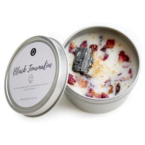 BLACK TOURMALINE CRYSTAL SOY WAX CANDLE In China For Sale