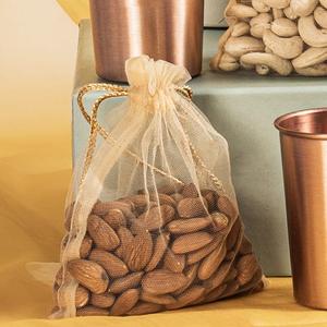 Almonds in Golden Mesh Potli 100gm Cheap For Cheap