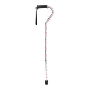 Adjustable Height Offset Handle Cane with Gel Hand Grip, Floral View Cheap Pice
