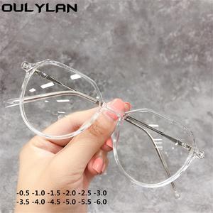 Oulylan Irregular Myopia Prescription Glasses Women Men Finished Short-sighted Eyewear -1 -1.5 -2 -2.5 -3 -3.5 -4 -5 -5.5 -6 Sale Discount