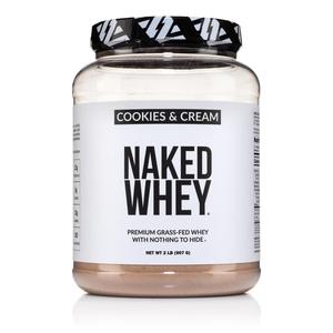 Naked Whey Cookies and Cream Protein Powder - Grass Fed Whey Protein Powder, Non-GMO, No Soy, and Gluten Free - 24 Servings Sale Footlocker