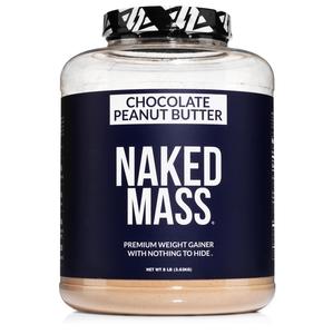 NAKED Chocolate Peanut Butter Mass - 1,280 Calories, 50G Protein, Nothing Artificial. All Natural Weight Gainer Protein Powder - 8Lb Bulk, GMO Free, Gluten Free & Soy Free Outlet Cheap Authentic
