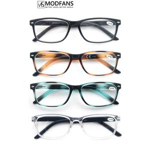 MODFANS Reading Glasses Men Women,Eyeglasses Readers,Square Ink Design Frame,Comfortable Wear,Unbreakable,with Sliver Rivet Online Online Cheap Online