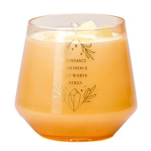11oz Citrine & Incense Crystal Healing Essential Oil Scented Glass Candle Low Cost Online
