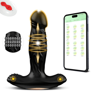Anus Pleasure Pulsing Prostate Massager with 9 Thrusting Ring & 9 Wiggling 4.9 Inch Cheap Footlocker