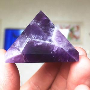 55g Natural dream Amethyst pyramid Natural quartz crystal obelisk point Healing Rocks Fossils 4-4.5cm With Paypal Free Shipping