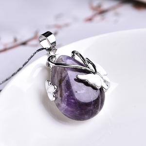 1PC Natural Crystal Rose Quartz Amethyst Butterfly Pendant Mineral Jewelry Couple Decoration Christmas & DIY Gift Jewelry Buy Cheap Release Dates