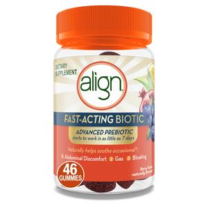 Align Advanced Prebiotic Supplement, Fast-Acting Biotic Gummies, Advanced Prebiotic for Women and Men, Works In As Little As 7 days*, 46 Gummies Pre Order