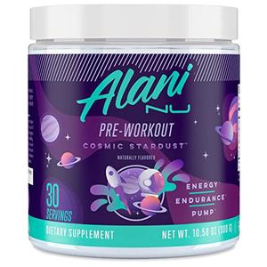 Alani Nu Pre Workout Powder Cosmic Stardust | Amino Energy Boost | Endurance Supplement | Sugar Free | 200mg Caffeine | L-Theanine, Beta-Alanine, Citrulline | 30 Servings Get To Buy Sale Online