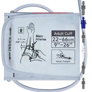 Alcarefam XXXL Blood Pressure Cuff, 9-26 (22-66CM) Extra Large Cuff Compatible with Omron BP Monitor, Replacement XXX-Large Cuff for Adult Big ARM, with 6 Connectors Cheap Professional