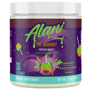 Alani Nu Pre Workout Powder | Amino Energy Boost | Endurance Supplement | Sugar Free | 200mg Caffeine | L-Theanine, Beta-Alanine, Citrulline | 30 Servings (Witch's Brew) Clearance How Much