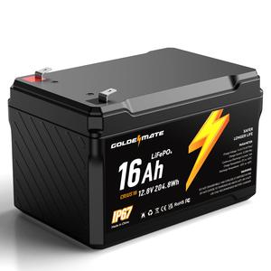 GoldenMate 12V 16Ah IP67 Waterproof LiFePO4 Lithium Battery Where To Buy Low Pice