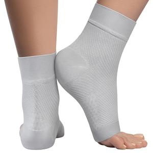 KEMFORD Ankle Compression Sleeve - 20-30mmhg Open Toe Compression Socks for Swelling, Plantar Fasciitis, Sprain, Neuropathy - Brace for Women and Men Outlet Exclusive