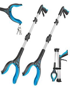 Kekoy 44inch Grabber Reacher Tool 2 Pack, Foldable Grabbers for Elderly Grab it Reaching Tool Heavy Duty, Anti-Slip Rotating Jaw with Magnet, 4" Wide Claw Opening Reachers for Seniors Sale Cheapest Pice