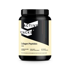 Active Stacks Collagen Peptides Protein Powder, Vanilla - Supports Healthy Hair, Skin, Bones and Joints for Men and Women - Easy-to-Mix Type 1 & 3 Hydrolyzed Collagen from Grass-Fed Beef, 2 Pound For Cheap Pice