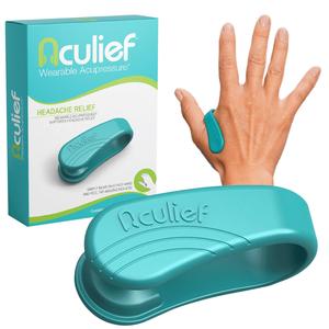 Aculief - Award Winning Natural Headache, Migraine, Tension Relief Wearable Supporting Acupressure Relaxation, Stress Alleviation, tension relief and headache relief - 1 Pack (Regular, Teal) Buy Cheap Excellent