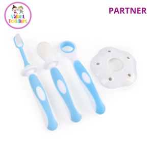 Valiant Toddlers 3-in-1 Set Dental Care for Toddlers - Toothbrush , Tongue Cleaner and Scraper For Sale Free Shipping