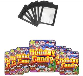 10 x Holiday Candy Printed 3.5g Resealable Mylar Bags Best Wholesale Sale Online